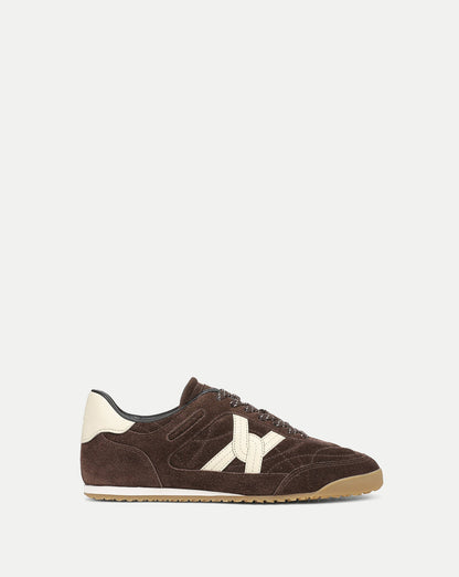 Veronica Beard | Natalia Suede Sneaker in Dark Brown Espresso