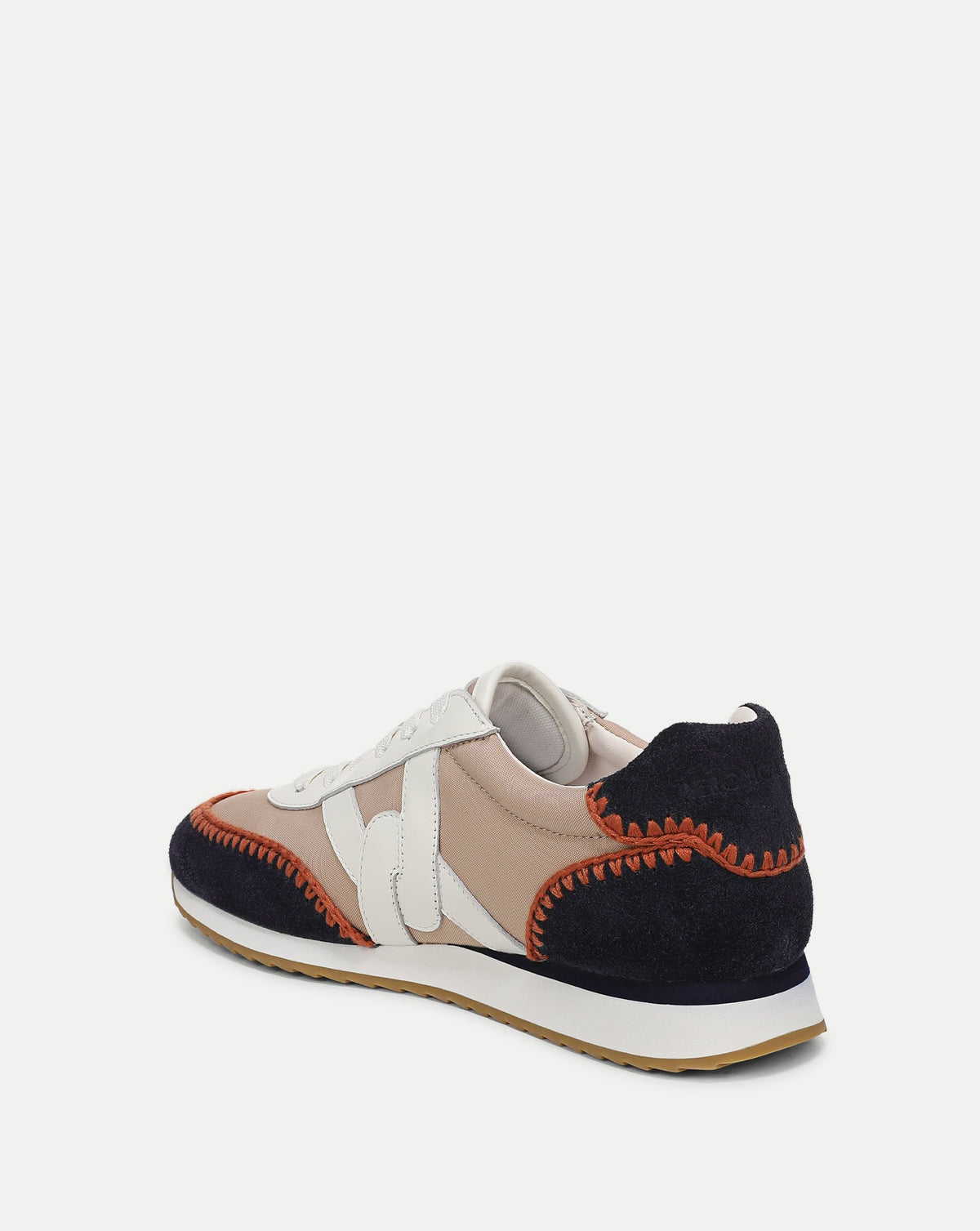 Veronica Beard | Penrose Whipstitch Sneaker in Sand/Navy Sand/Navy