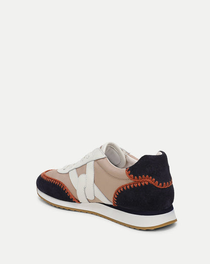 Veronica Beard | Penrose Whipstitch Sneaker in Sand/Navy Sand/Navy