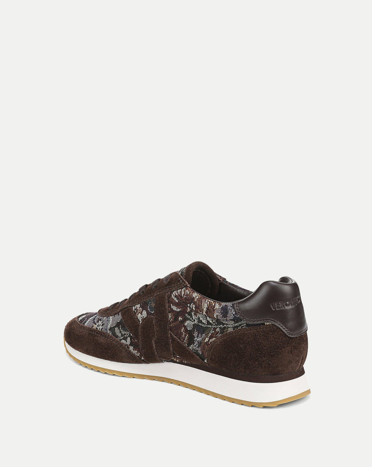 Veronica Beard | Penrose Brocade Sneaker in Dark Brown Espresso Multi