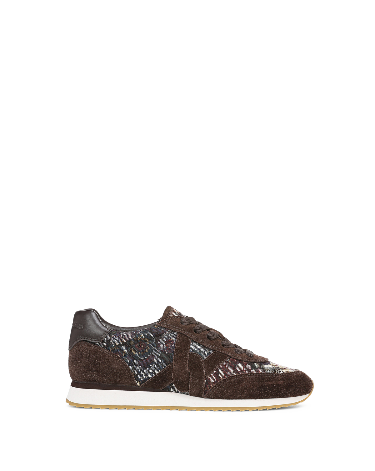 Veronica Beard | Penrose Brocade Sneaker in Dark Brown Espresso Multi
