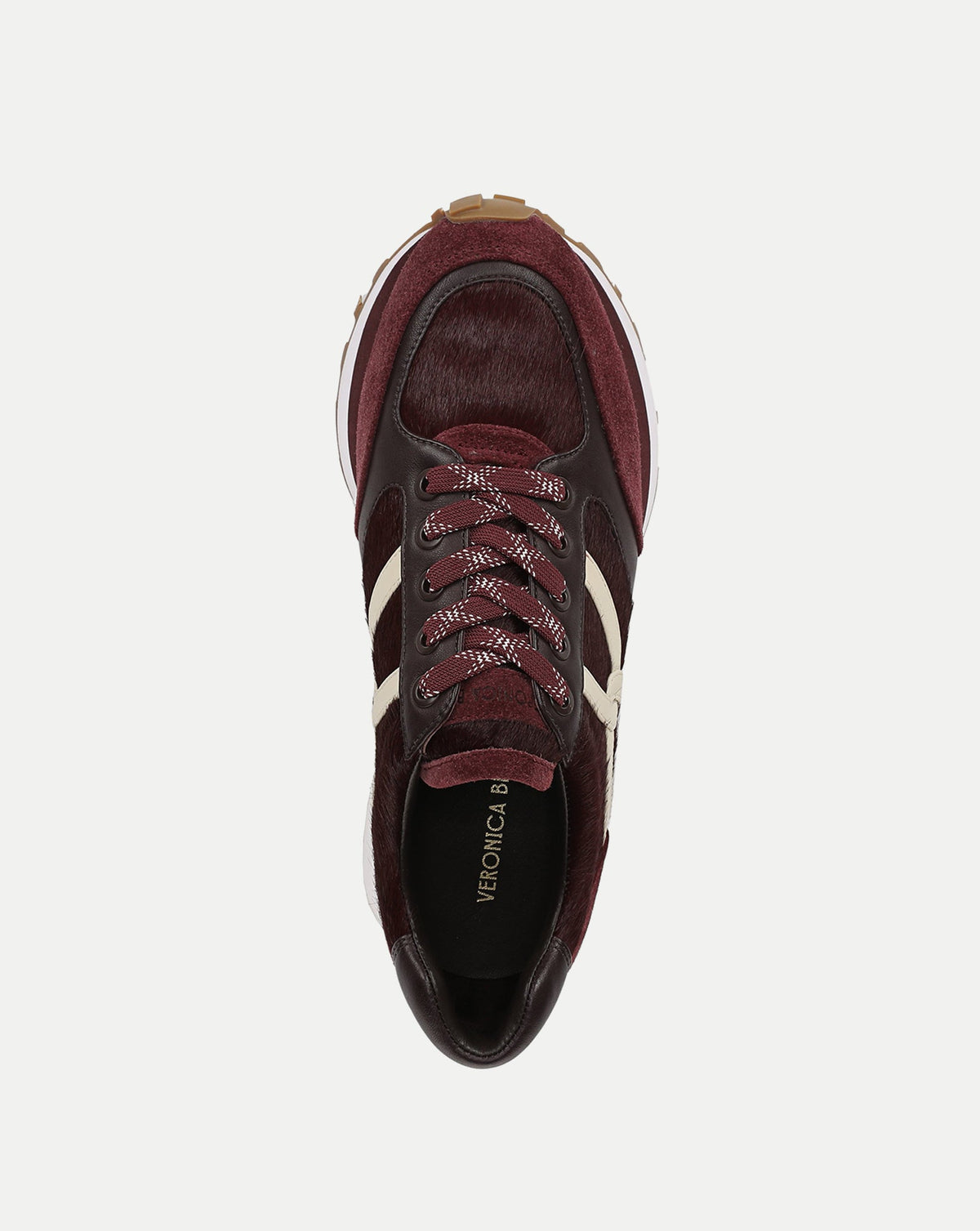 Veronica Beard | Valentina Calf-Hair Sneaker in Burgundy Burgundy