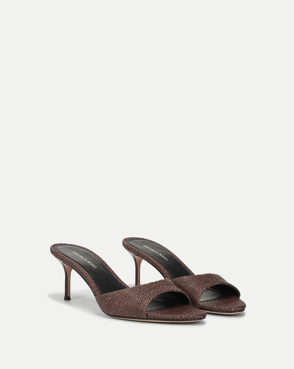 Veronica Beard | Tia Raffia Sandal in Brown Espresso Espresso