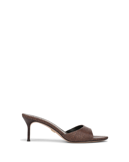 Veronica Beard | Tia Raffia Sandal in Brown Espresso Espresso