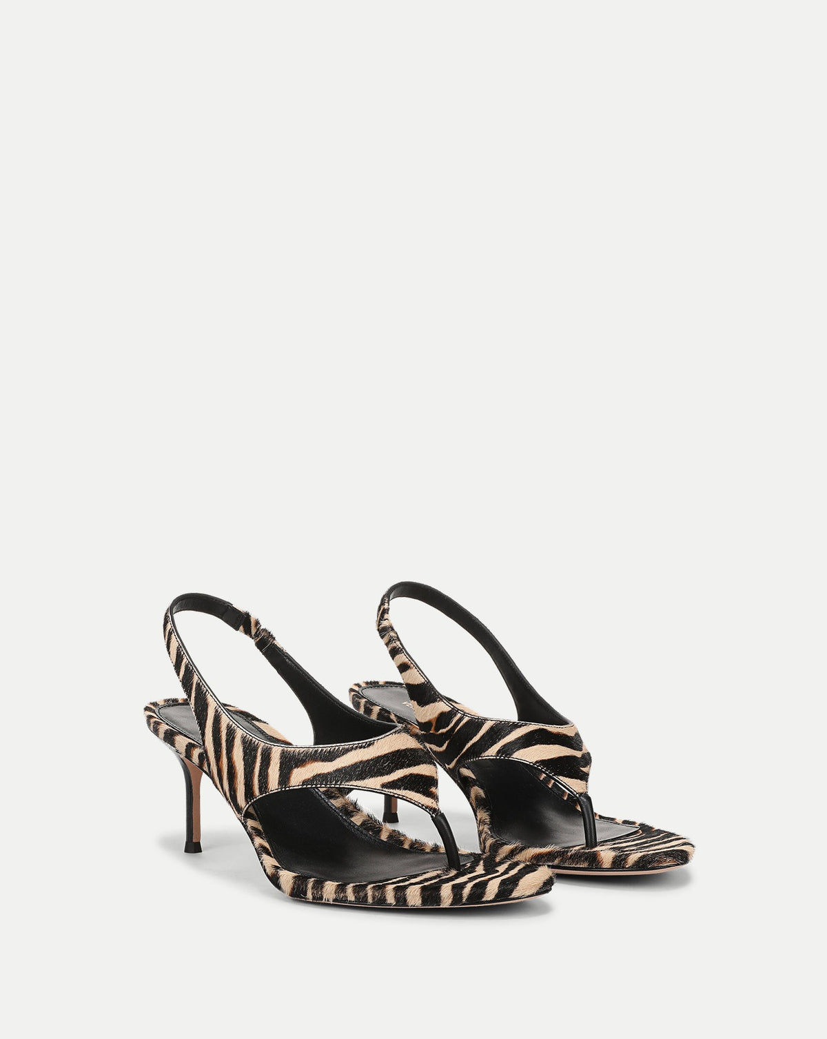 Veronica Beard | Talon Calf Hair Slingback Sandal in Ziger Zebra Print Ziger