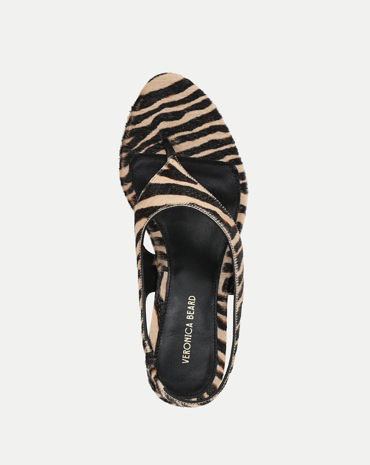 Veronica Beard | Talon Calf Hair Slingback Sandal in Ziger Zebra Print Ziger