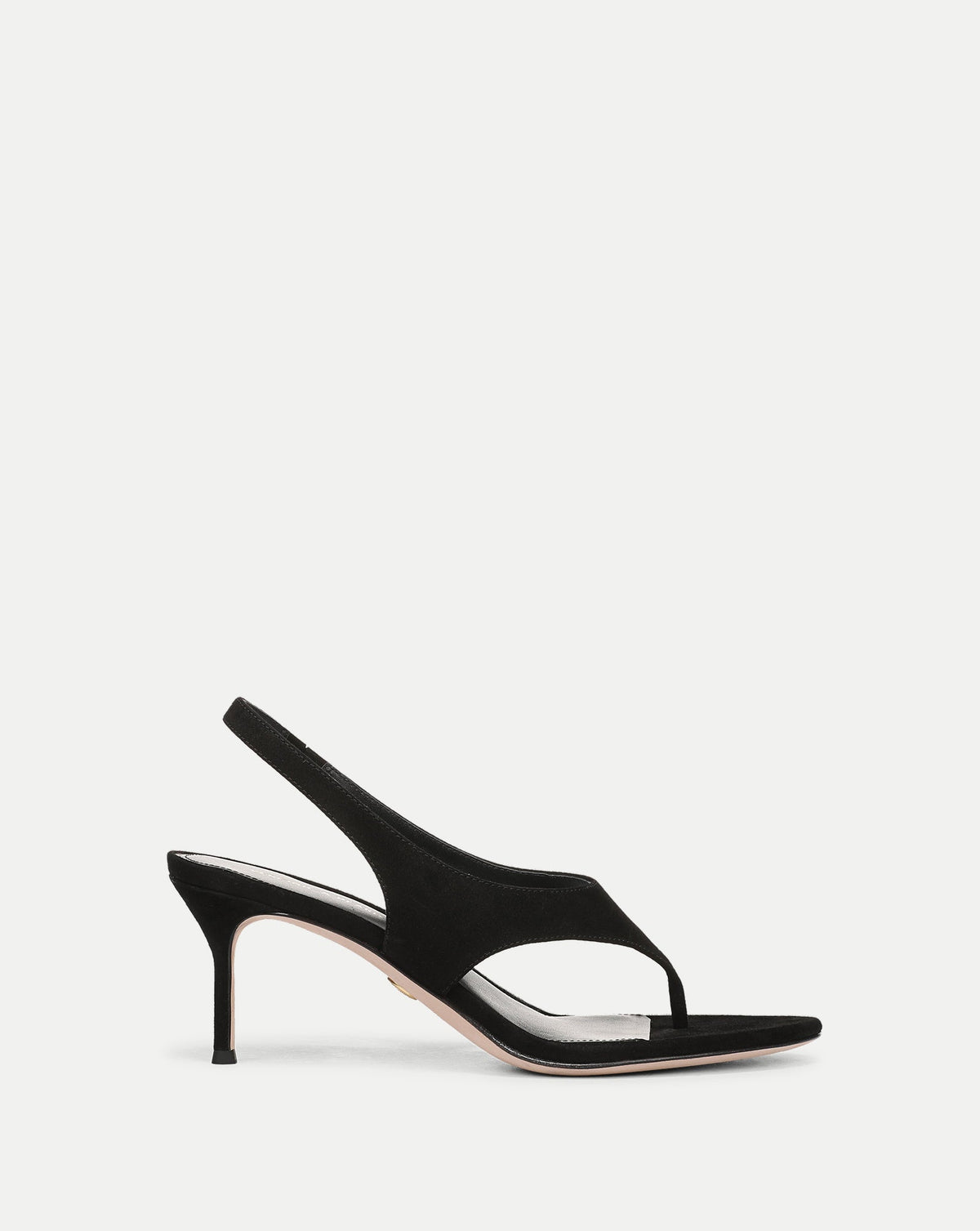 Veronica Beard | Talon Suede Slingback Heeled Sandals in Black Black