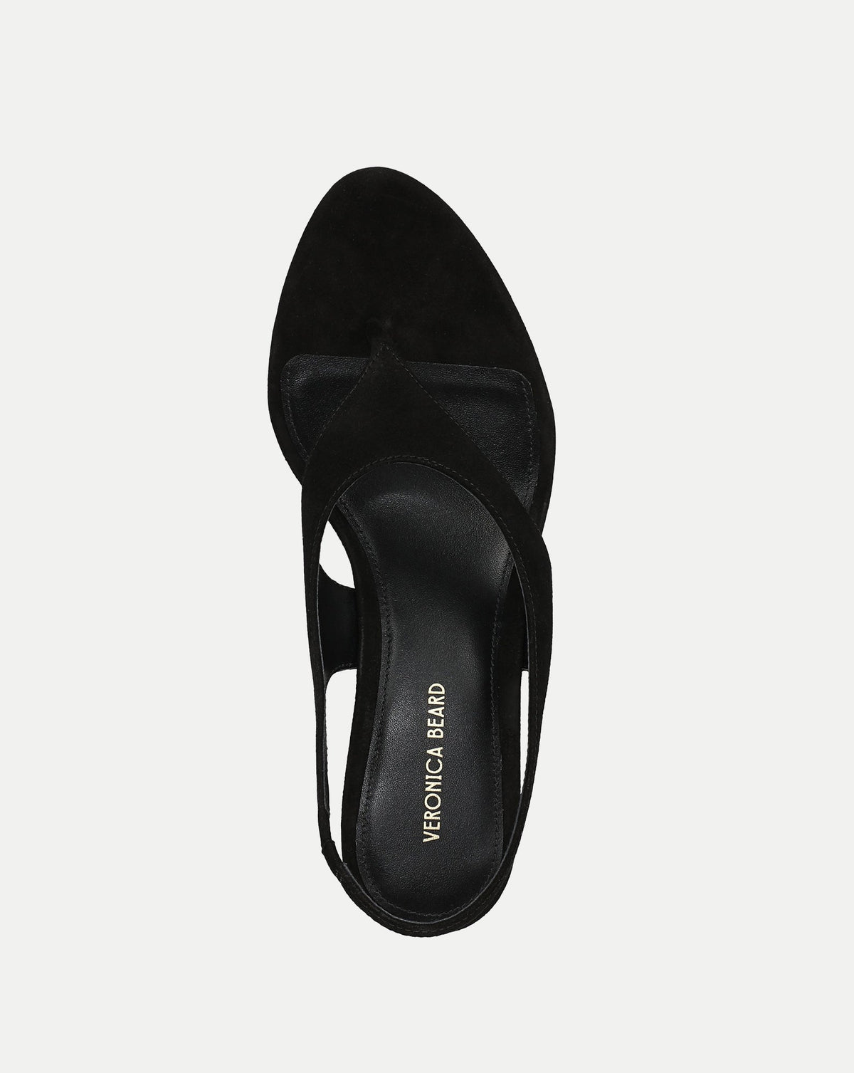 Veronica Beard | Talon Suede Slingback Heeled Sandals in Black Black