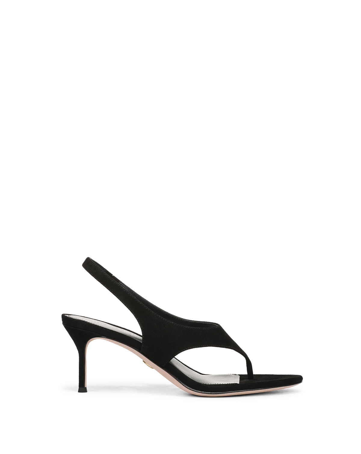 Veronica Beard | Talon Suede Slingback Heeled Sandals in Black Black