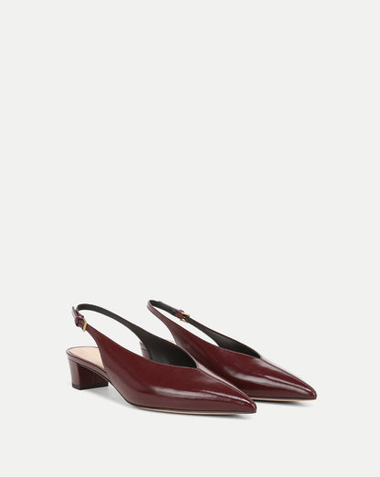 Veronica Beard | Pamela Slingback Heel in Burgundy Leather Pinot Noir Pinot Noir