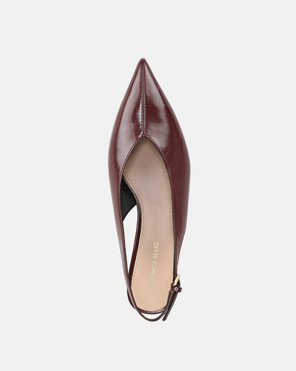 Veronica Beard | Pamela Slingback Heel in Burgundy Leather Pinot Noir Pinot Noir