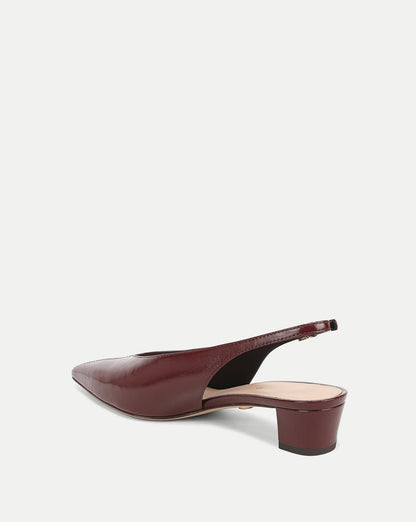 Veronica Beard | Pamela Slingback Heel in Burgundy Leather Pinot Noir Pinot Noir