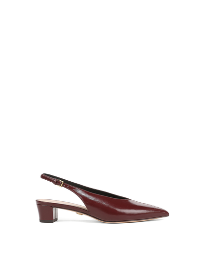 Veronica Beard | Pamela Slingback Heel in Burgundy Leather Pinot Noir Pinot Noir