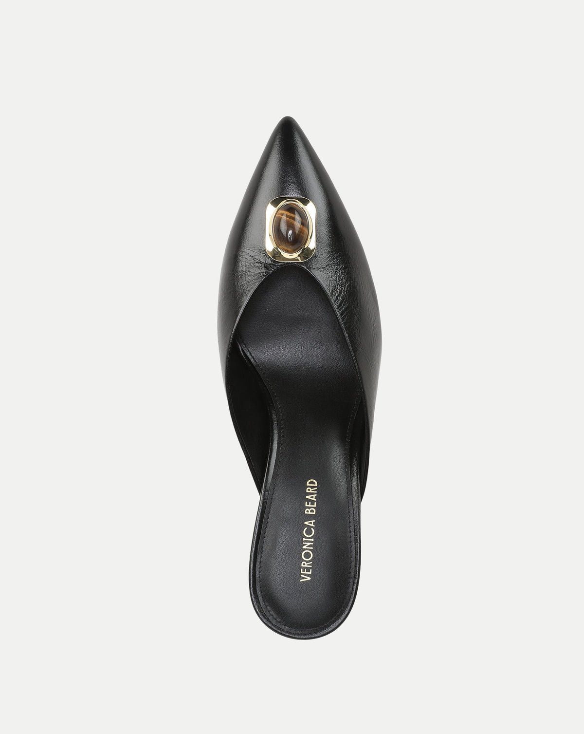 Veronica Beard | Rochelle Cabochon Mule in Black Leather Black