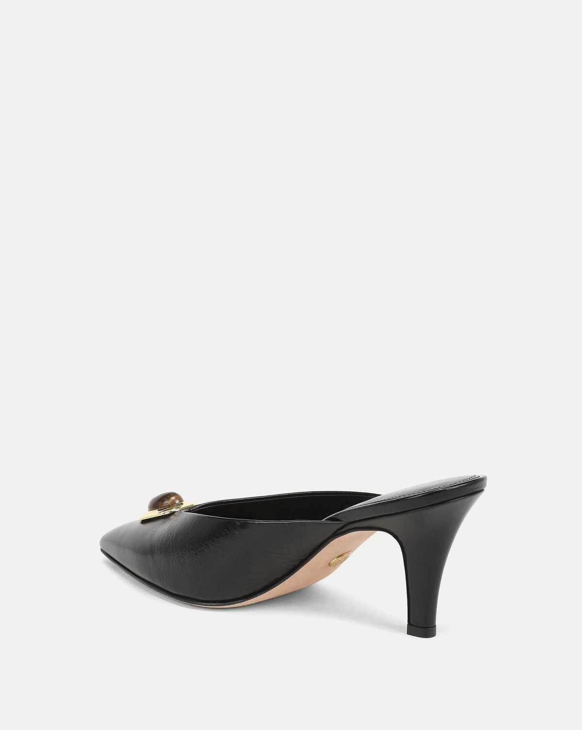 Veronica Beard | Rochelle Cabochon Mule in Black Leather Black