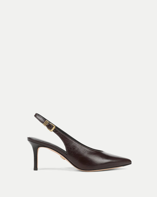 Veronica Beard | Luciana Slingback Heel in Burgundy Leather Burgundy