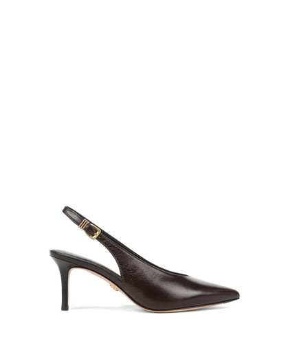Veronica Beard | Luciana Slingback Heel in Burgundy Leather Burgundy