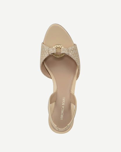 Veronica Beard | Tia Raffia Slingback Sandal in Natural Natural