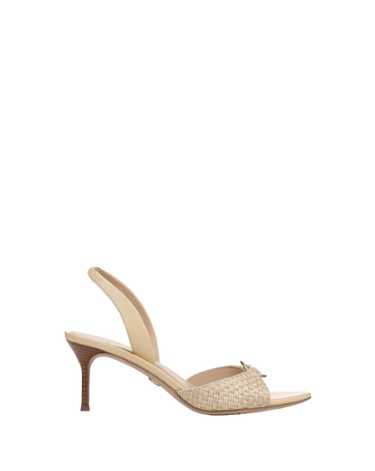 Veronica Beard | Tia Raffia Slingback Sandal in Natural Natural