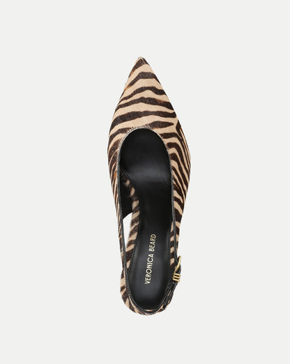 Veronica Beard | Luciana Slingback Heel in Zebra Print Ziger