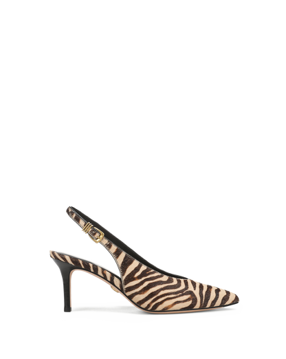 Veronica Beard | Luciana Slingback Heel in Zebra Print Ziger