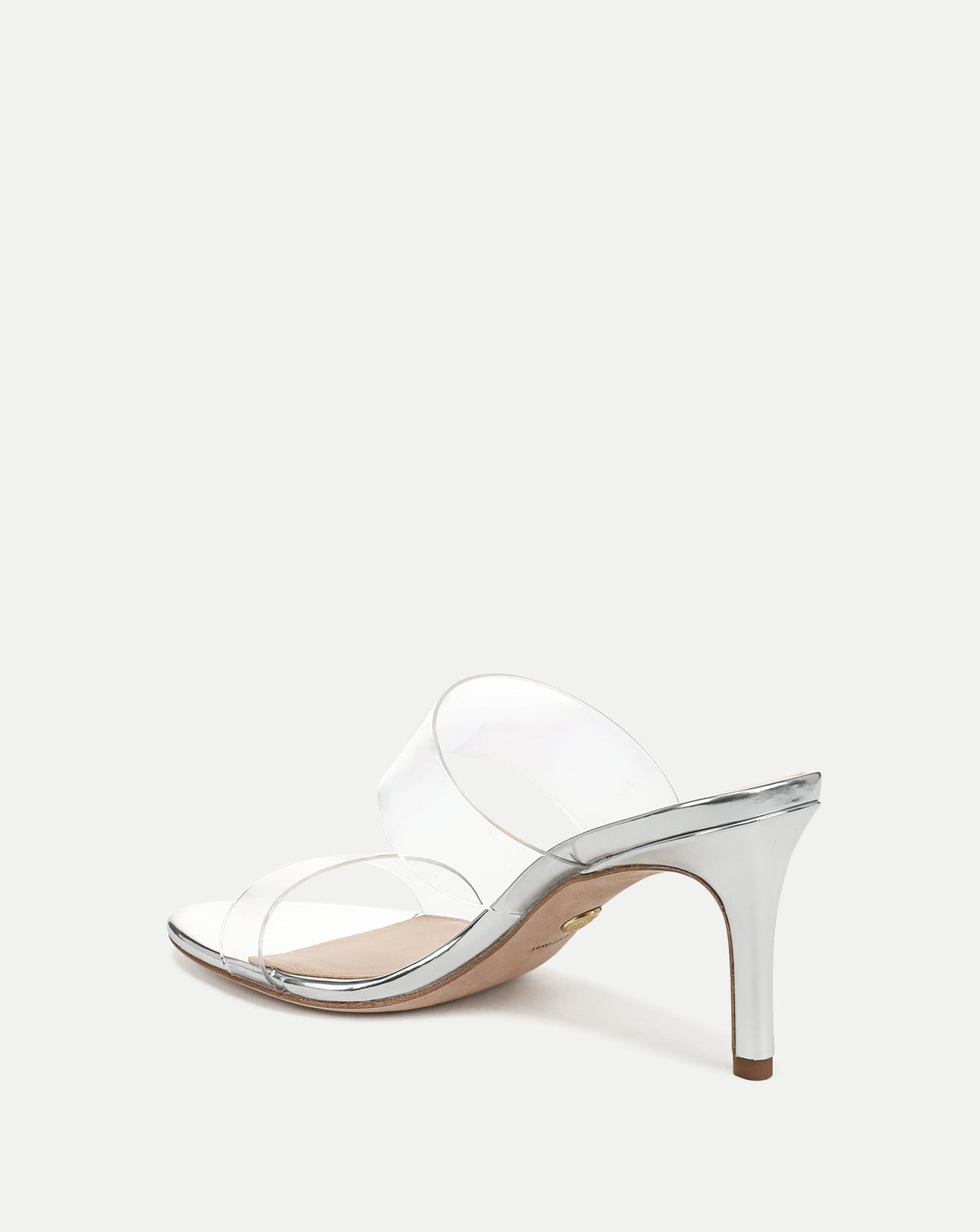 Veronica Beard | Asha Mid-Heel Sandal in Silver Silver