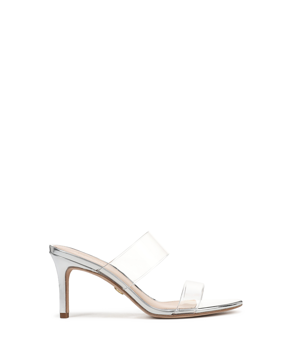 Veronica Beard | Asha Mid-Heel Sandal in Silver Silver