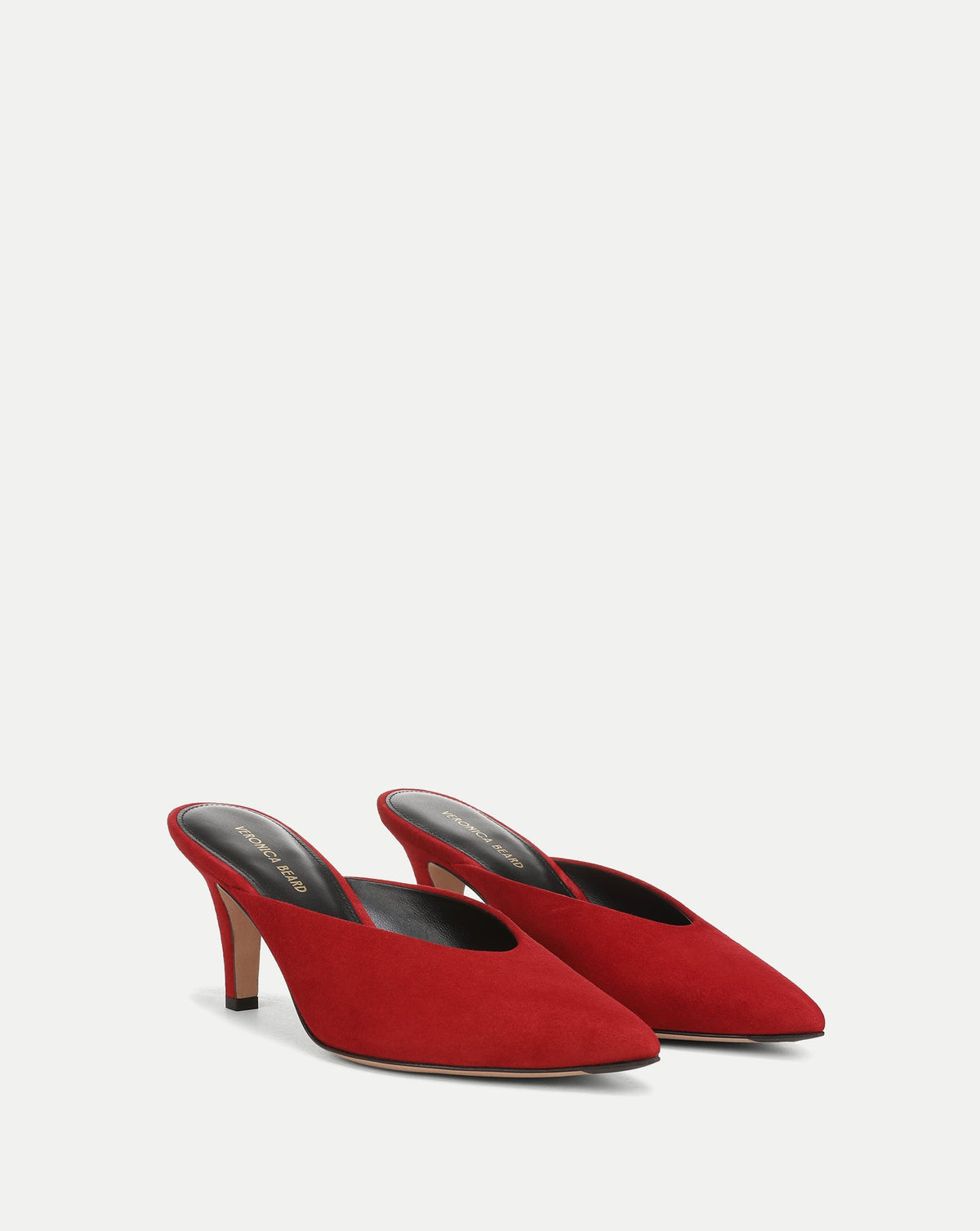 Veronica Beard | Rochelle Suede Mule in Red Crimson