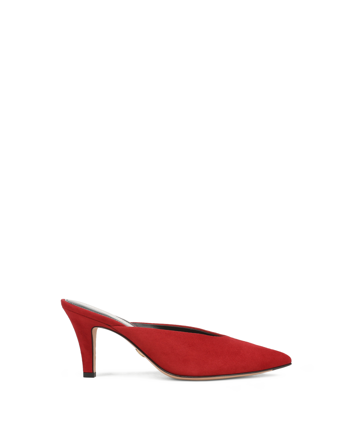 Veronica Beard | Rochelle Suede Mule in Red Crimson