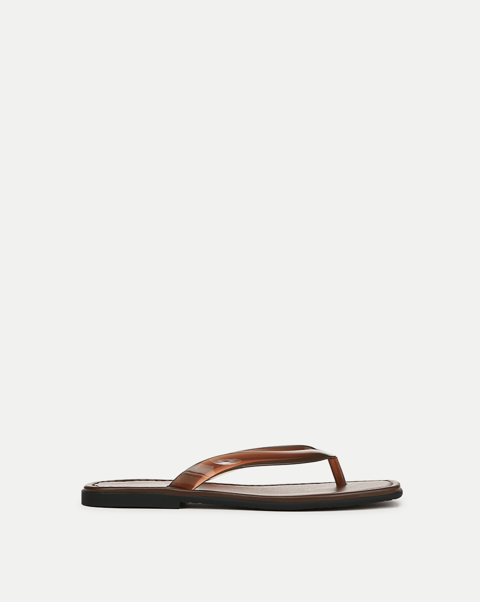 Veronica Beard | Clea Jelly Flip-Flop Sandal in Hazelwood Hazelwood