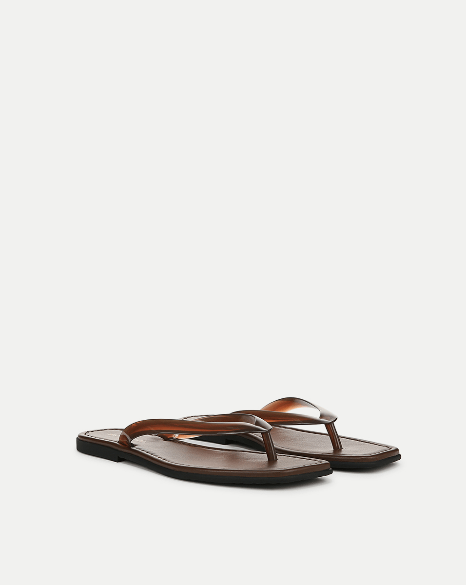 Veronica Beard | Clea Jelly Flip-Flop Sandal in Hazelwood Hazelwood