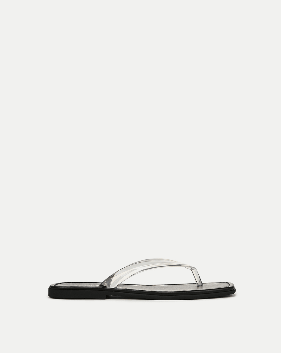 Veronica Beard | Clea Jelly Flip-Flop Sandal in Clear Clear