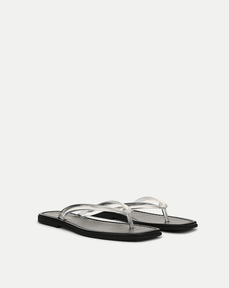 Veronica Beard | Clea Jelly Flip-Flop Sandal in Clear Clear