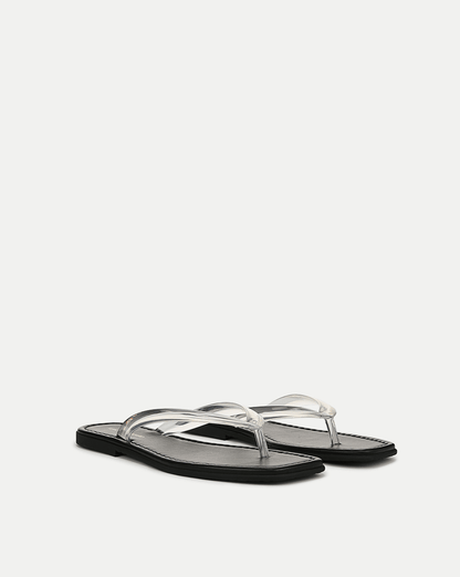 Veronica Beard | Clea Jelly Flip-Flop Sandal in Clear Clear