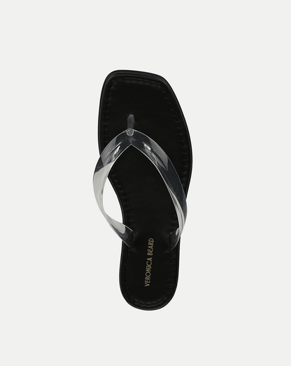Veronica Beard | Clea Jelly Flip-Flop Sandal in Clear Clear