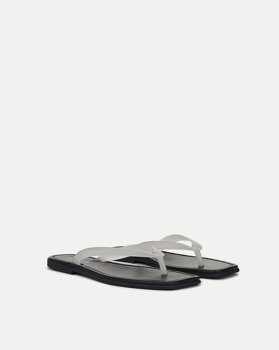Veronica Beard | Clea Jelly Flip-Flop Sandal in White Coconut