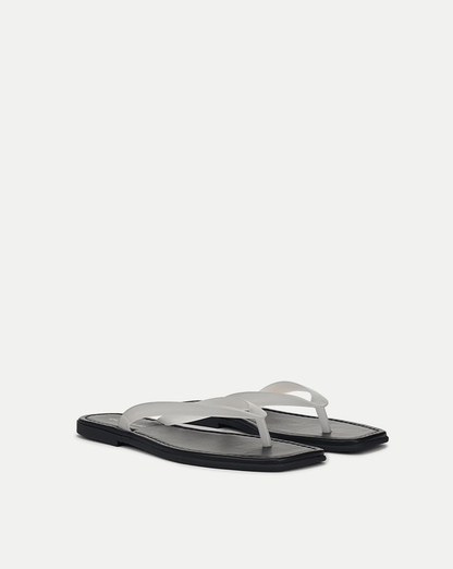 Veronica Beard | Clea Jelly Flip-Flop Sandal in White Coconut