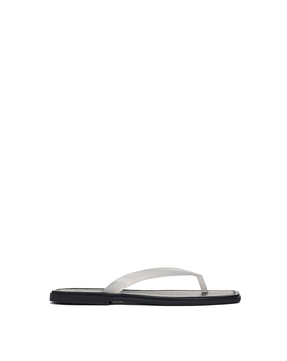 Veronica Beard | Clea Jelly Flip-Flop Sandal in White Coconut