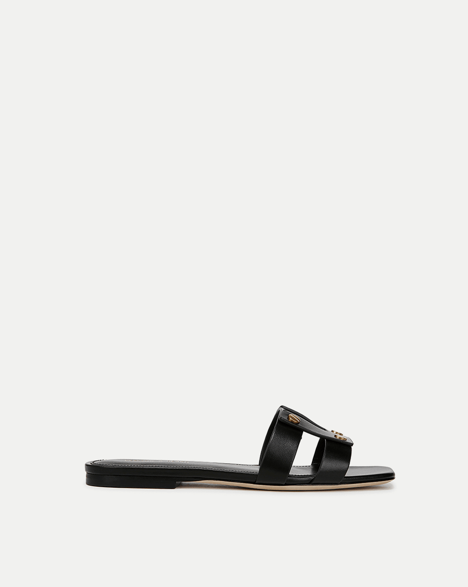 Veronica Beard | Via Slide Sandal in Black Black