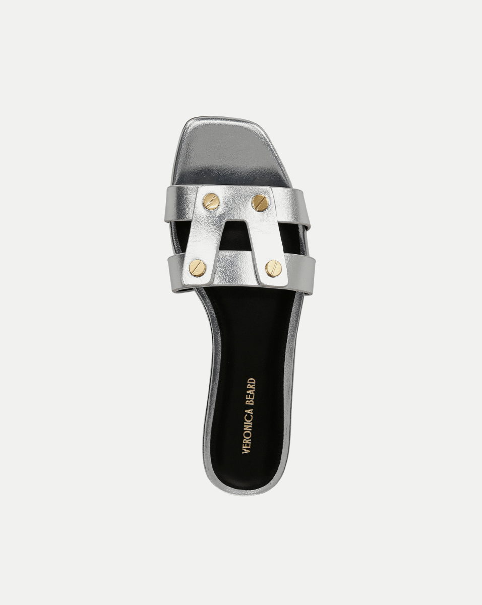 Veronica Beard | Via Slide Sandal in Silver Silver