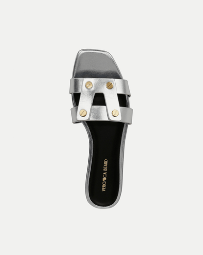 Veronica Beard | Via Slide Sandal in Silver Silver