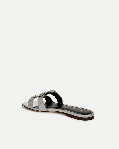 Veronica Beard | Via Slide Sandal in Silver Silver