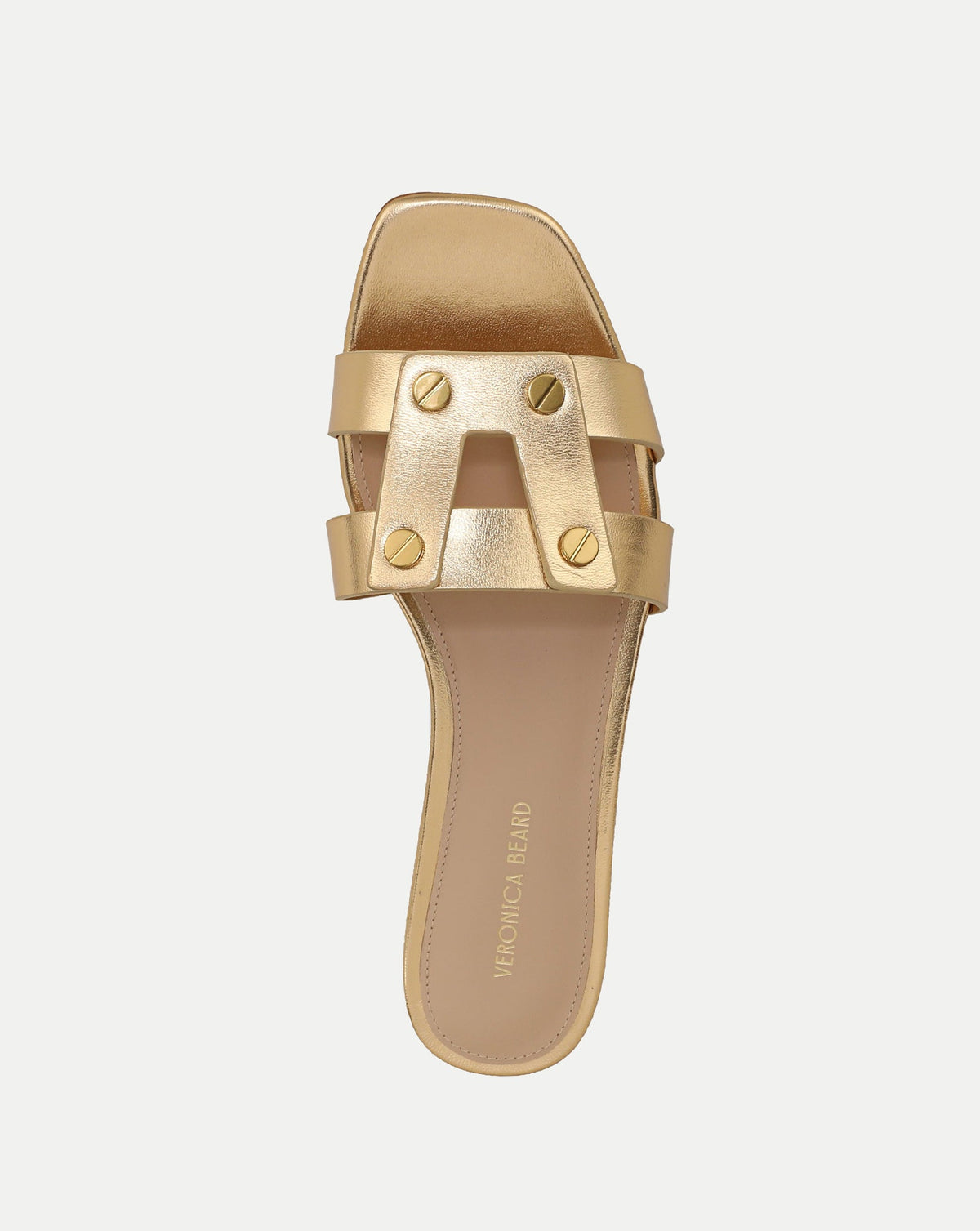 Veronica Beard | Via Slide Sandal in Pale Gold Pale Gold