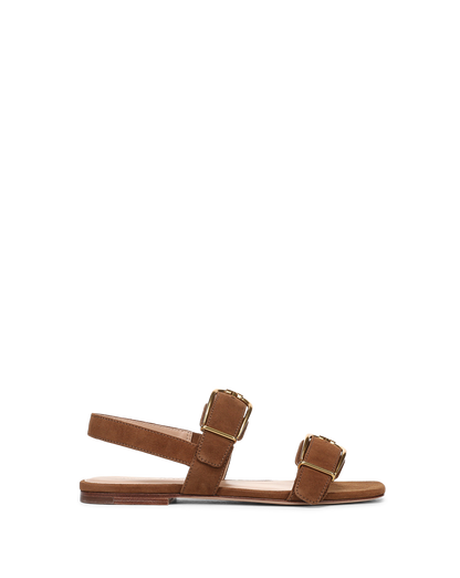 Veronica Beard | Maglio Suede Sandal in Chestnut Brown Chestnut