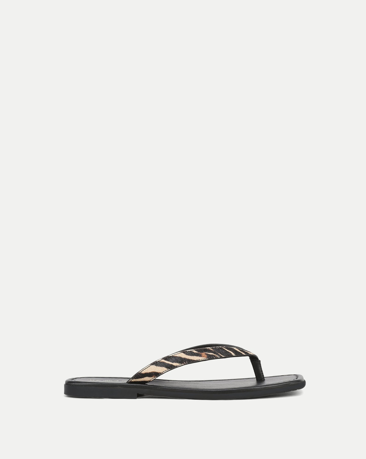 Veronica Beard | Clea Calf Hair Flip-Flop Sandal in Zebra Ziger