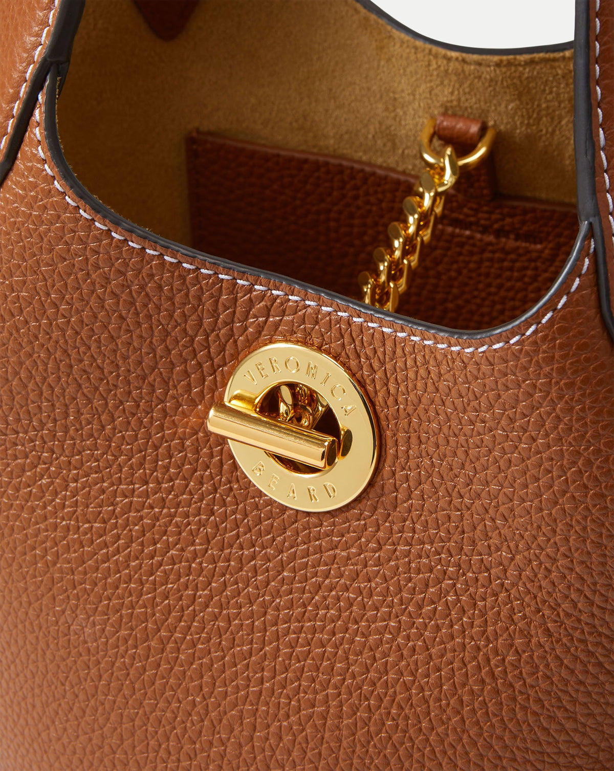 Veronica Beard | Anchor Top-Handle Bag in Tan Leather Hazelwood Hazelwood