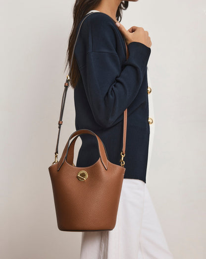 Veronica Beard | Anchor Top-Handle Bag in Tan Leather Hazelwood Hazelwood
