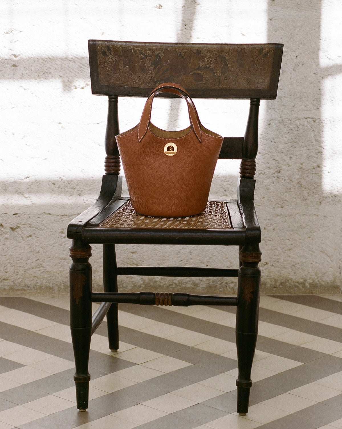 Veronica Beard | Anchor Top-Handle Bag in Tan Leather Hazelwood Hazelwood