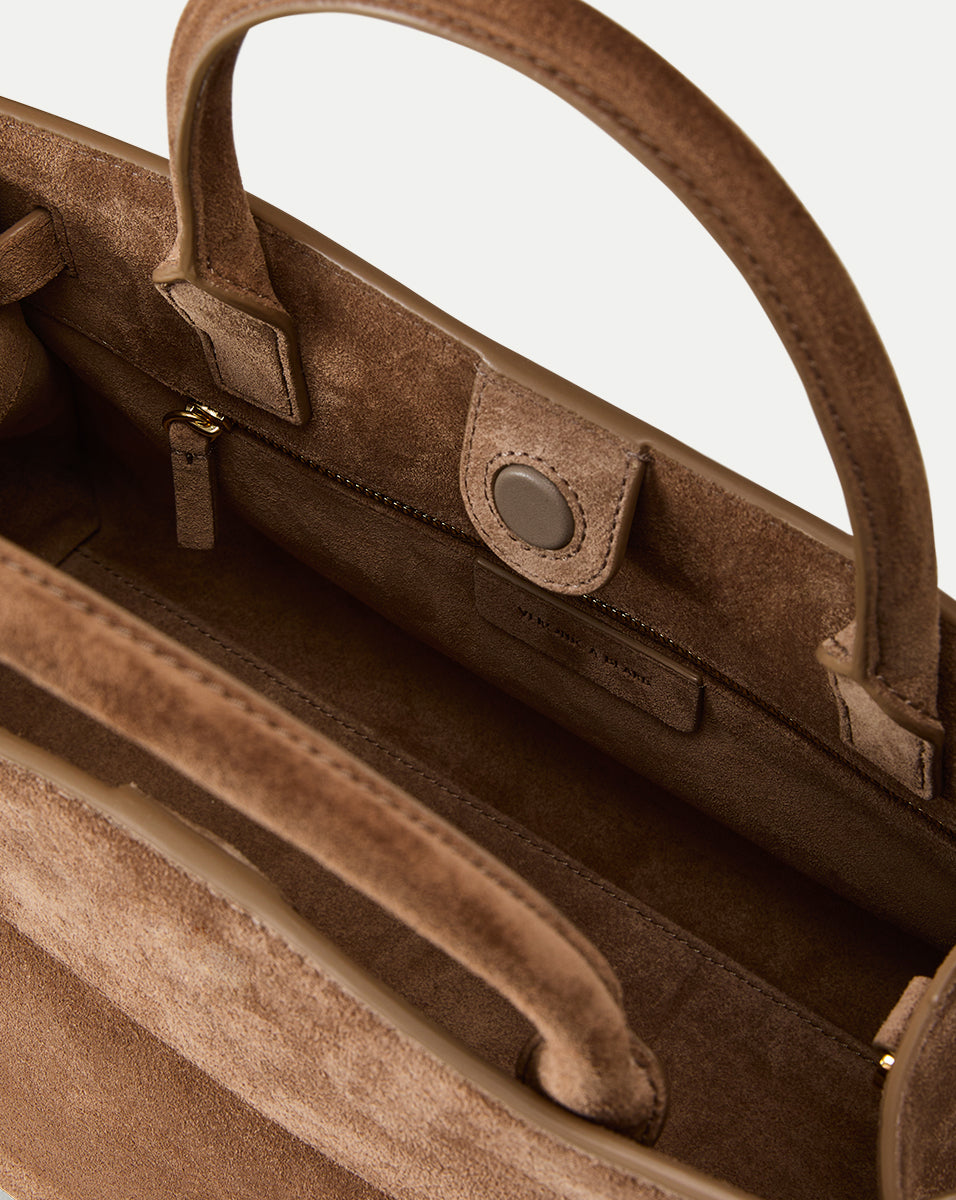 Veronica Beard | Veronica Beard Suede Dash Bag in Brown Bark Bark