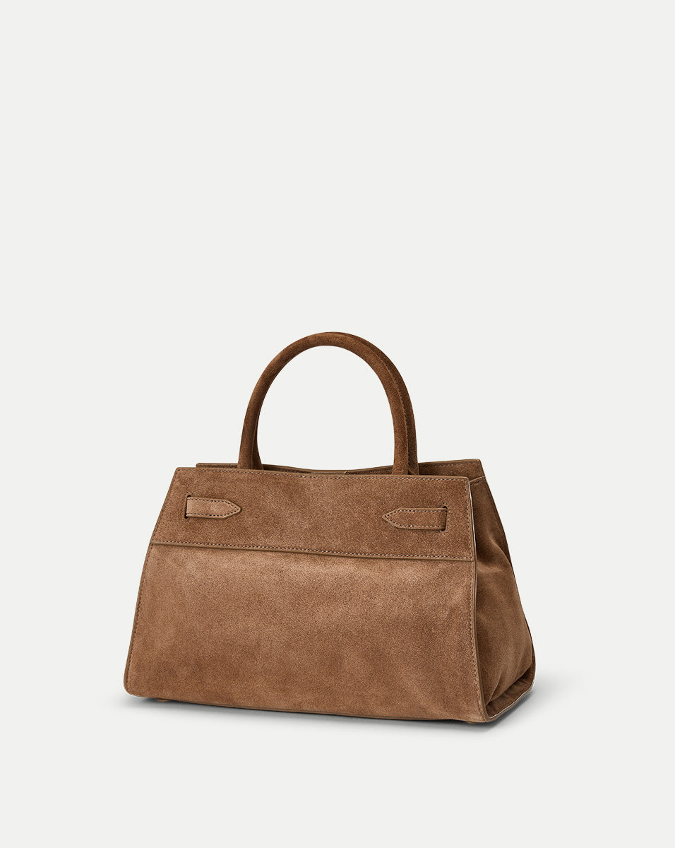 Veronica Beard | Veronica Beard Suede Dash Bag in Brown Bark Bark